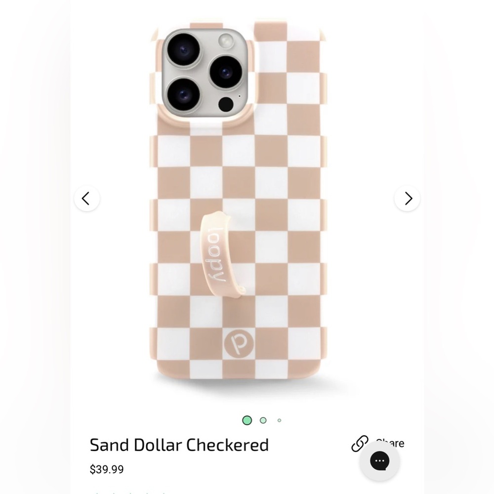 Loopy Sand Dollar Checkered iPhone 13 Pro Case